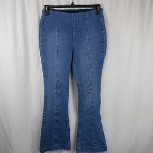 INC International Concepts Women's 6 Wide Flare Leg Blue Jeans